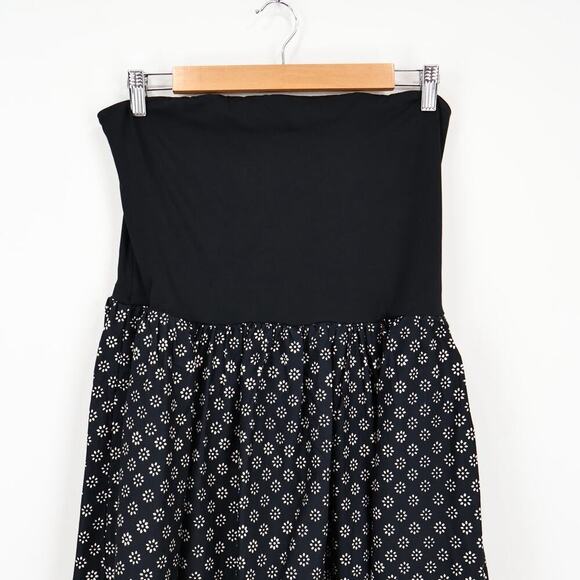 J.Crew Strapless Mixy Midi Dress Black Block Print Size Large NWT - Picture 3 of 10